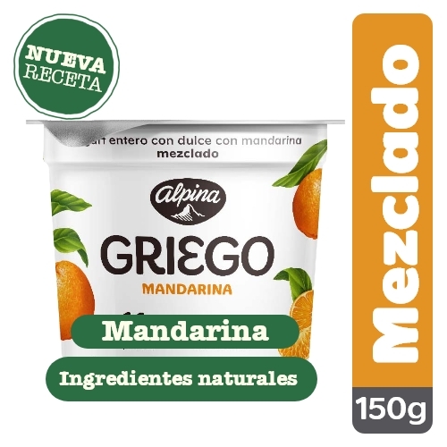 Yogurt Griego Mezclado Mandarina Alpina 150G a domicilio Bogotá, Colombia
