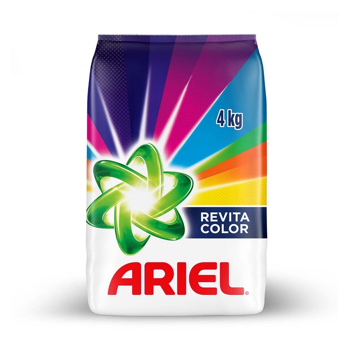 Detergente en Polvo Ariel Revitacolor 4Kg