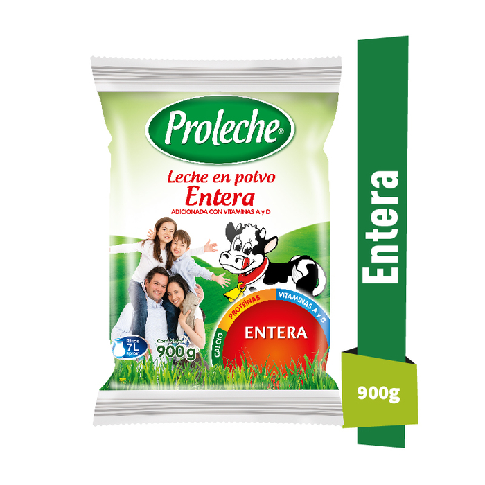 Leche en polvo entera Proleche bolsa 900gr - Parmalat
