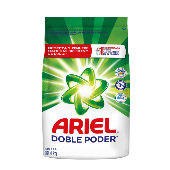 Detergente En Polvo Ariel Doble Poder 4kg A Domicilio Bogotá Colombia